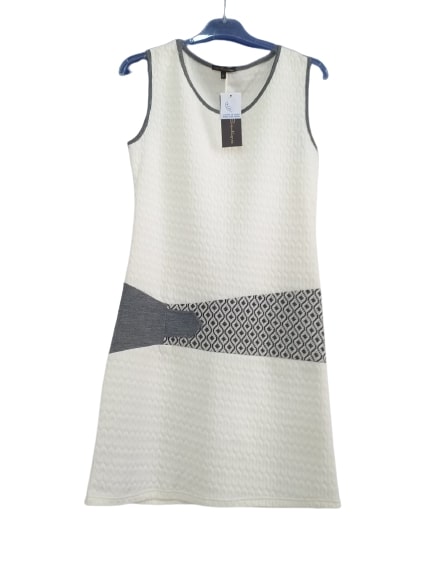 Κοντό Αμάνικο Φόρεμα Άσπρο 03