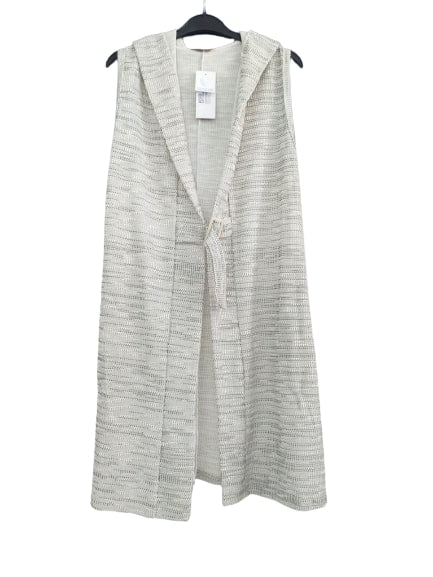 Γκρι Ζακέτα με Κουκούλα και Κορδόνι 026