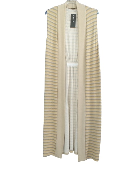 Ριγέ Ζακέτα Μπεζ 030